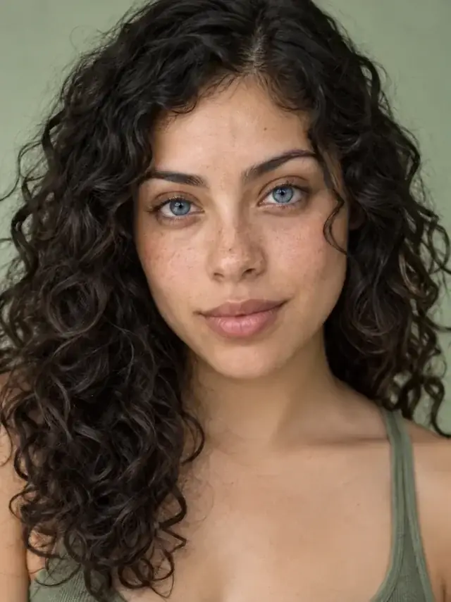 The same subject before and after brown eyes previewed in blue