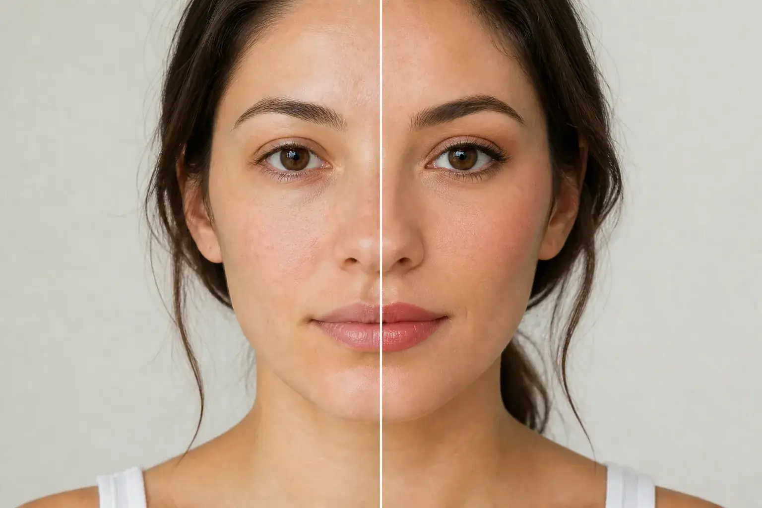 Another example of a soft makeup look changed into a more polished look