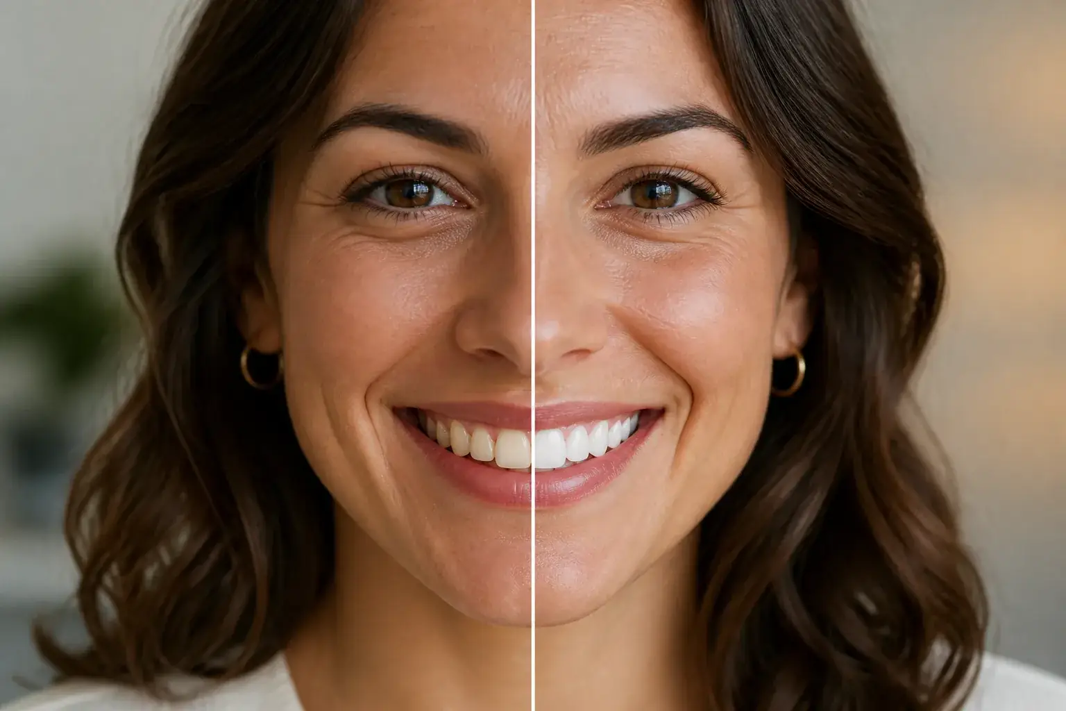 Another example of teeth naturally whitened and refined