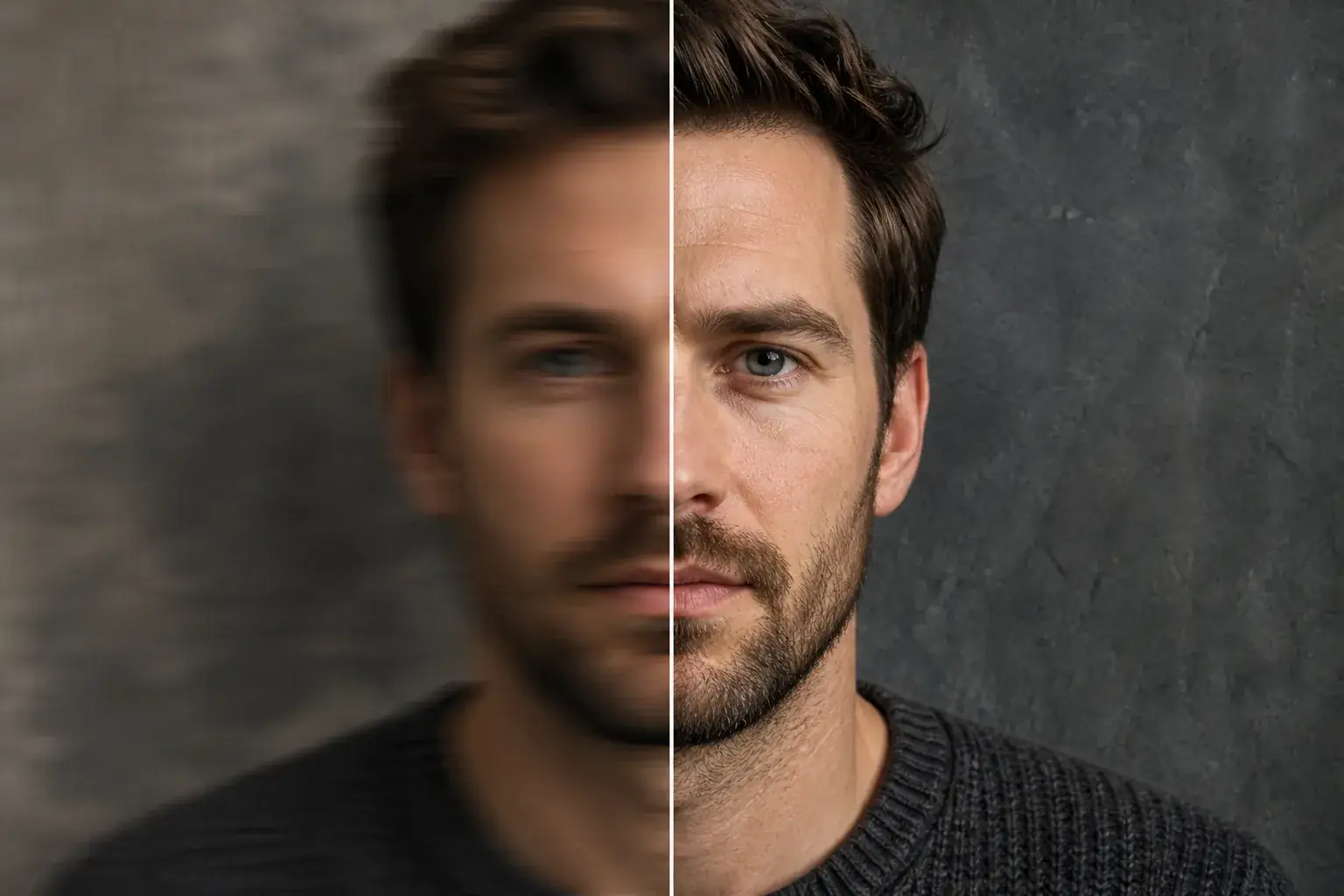 Another example of motion blur removed while the face stays the same