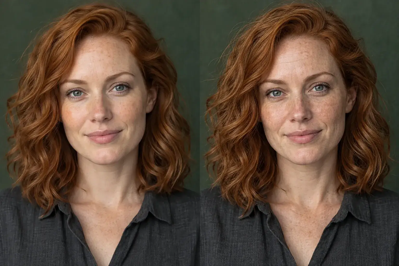 Side-by-side example of over-processed detail returned to camera realism